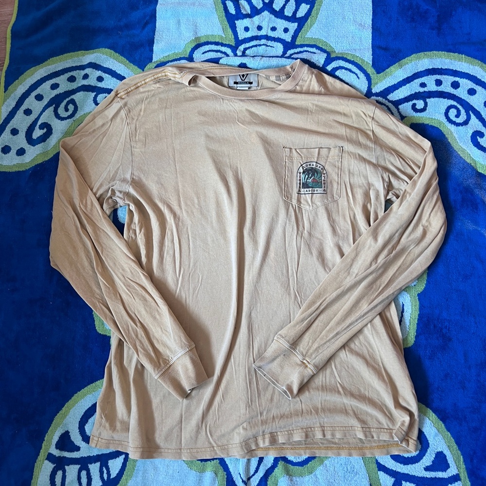 Unisex Vissla Yellow Long Sleeve Shirt